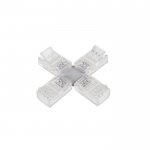 Solderless Clamp-On Cross Connector for 8mm COB LED Strip Lights